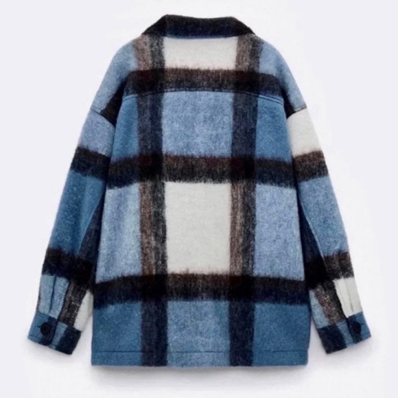 NWT ZARA Blogger Fav. Plaid Overshirt - Picture 9 of 9